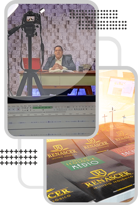 Pastor e Professor gravando Aula para a Formação Teológica no Renascer Instituto Teológico Pastor e Professor gravando Aula para a Formação Teológica no Renascer Instituto Teológico